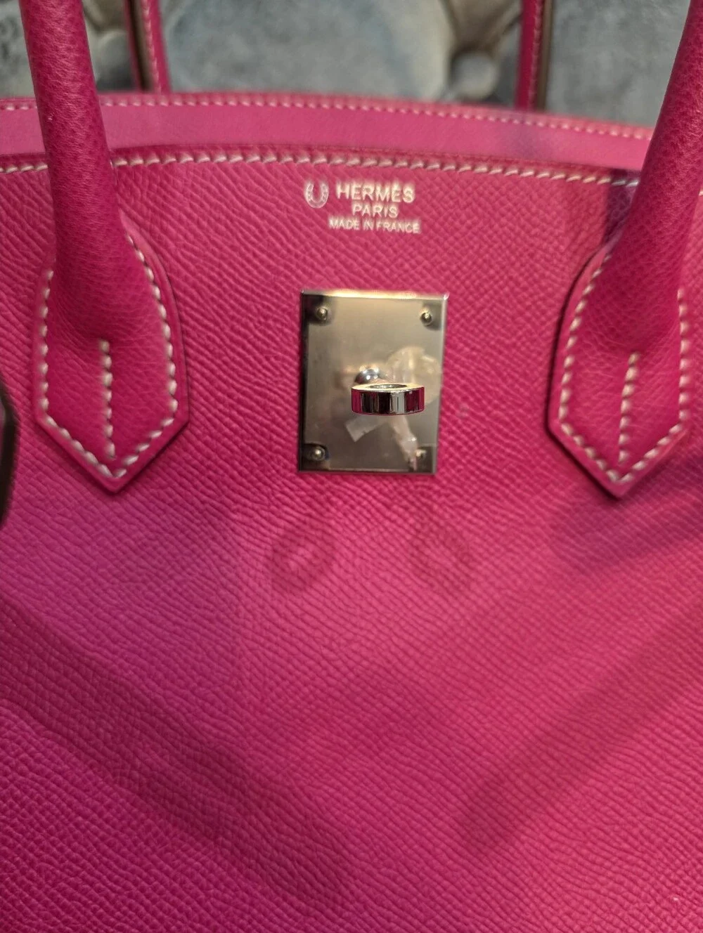Authentic Hermes Birkin B30 hss Rose Tyrien /BORDEAUX EPSOM phw